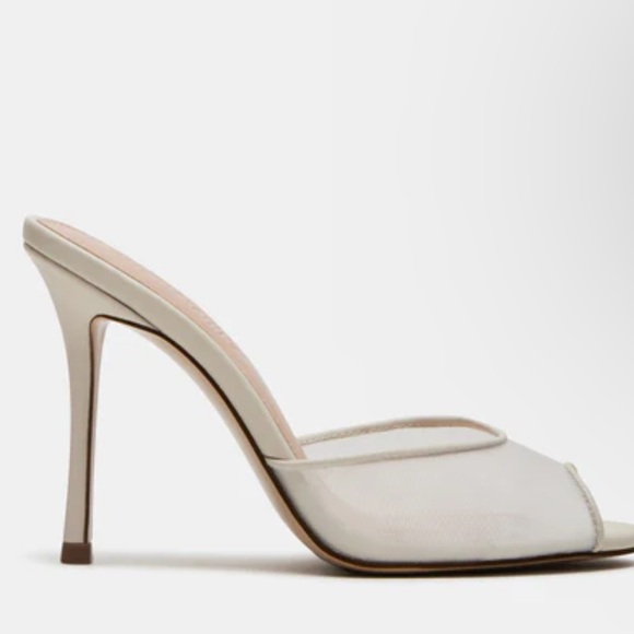 New Steve Madden Priya Mesh Ivory Heels US 8 - Picture 6 of 11